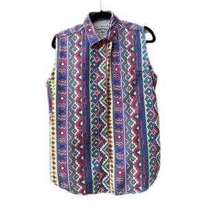 SALE PRICE Vintage Southwestern Print Sleeveless Top